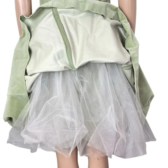 Ted Baker Langley Janini Retro Style Strapless Velvet A-Line Sage Green Dress - Picture 10 of 15